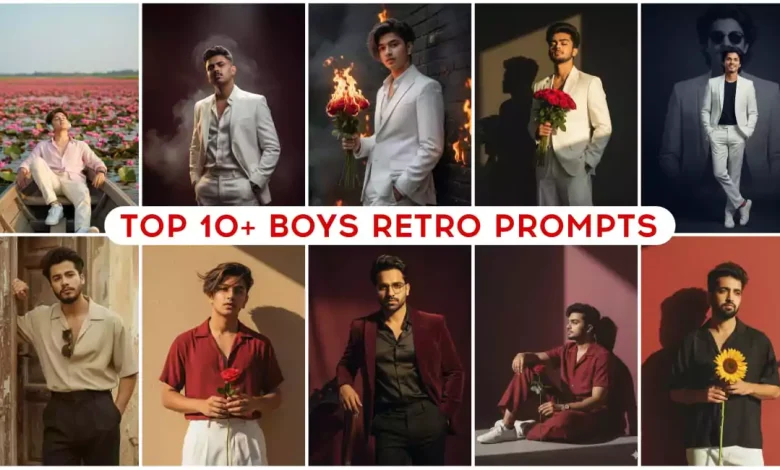 Boys Retro AI Photo Editing Prompts